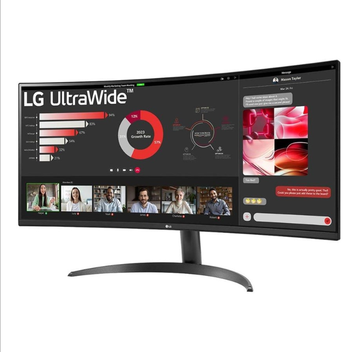 34" LG 34WR50QC-B - 3440x1440 - 100Hz - VA - 5 ms - Screen