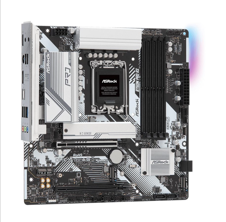 ASRock B760M PRO RS Motherboard - Intel B760 - Intel LGA1700 socket - DDR5 RAM - Micro-ATX