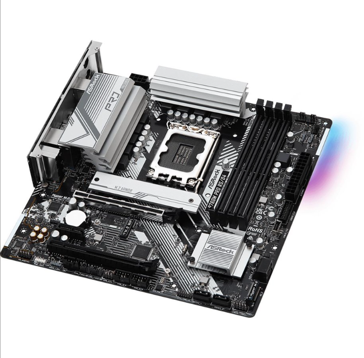 ASRock B760M PRO RS/D4 Motherboard - Intel B760 - Intel LGA1700 socket - DDR4 RAM - Micro-ATX