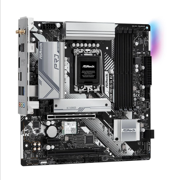 ASRock B760M PRO RS/D4 WIFI Motherboard - Intel B760 - Intel LGA1700 socket - DDR4 RAM - Micro-ATX