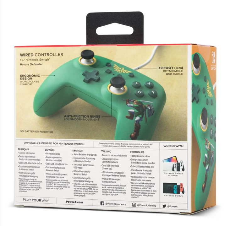 PowerA wired controller for Nintendo Switch - Hyrule Defender - Gamepad - Nintendo Switch