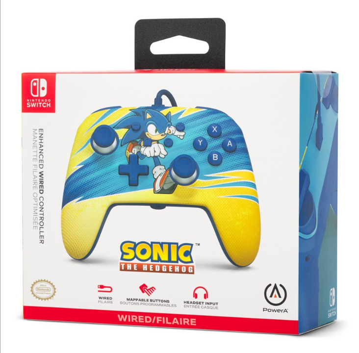 PowerA Enhanced Wired Controller for Nintendo Switch Sonic Boost - Gamepad - Nintendo Switch