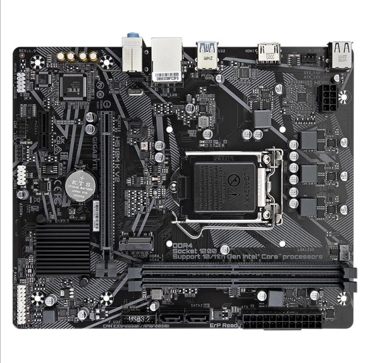 GIGABYTE H510M K V2 Motherboard - Intel H470 - Intel LGA1200 socket - DDR4 RAM - Micro-ATX