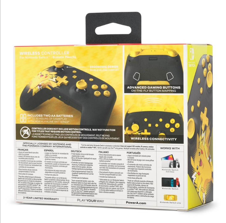 PowerA Wireless Controller for Nintendo Switch Excited Pikachu