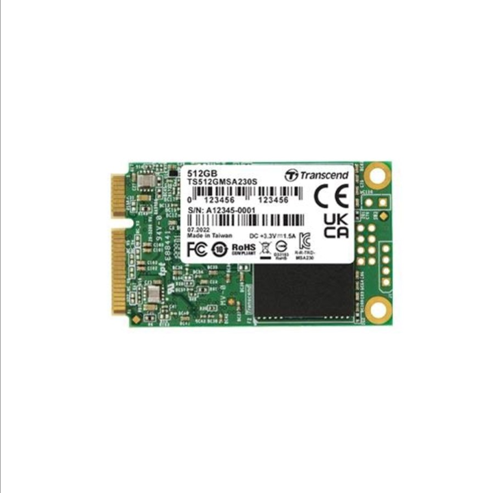 Transcend 230S SSD - 512GB - SATA-600 - mSATA