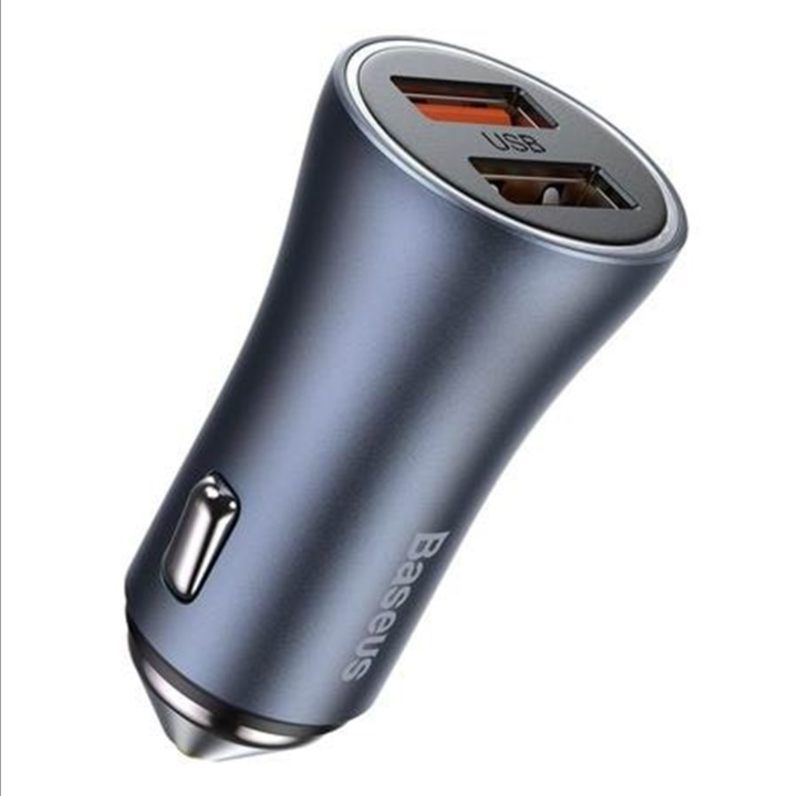 Baseus Golden Contactor Pro car charger 2x USB 40W (gray)