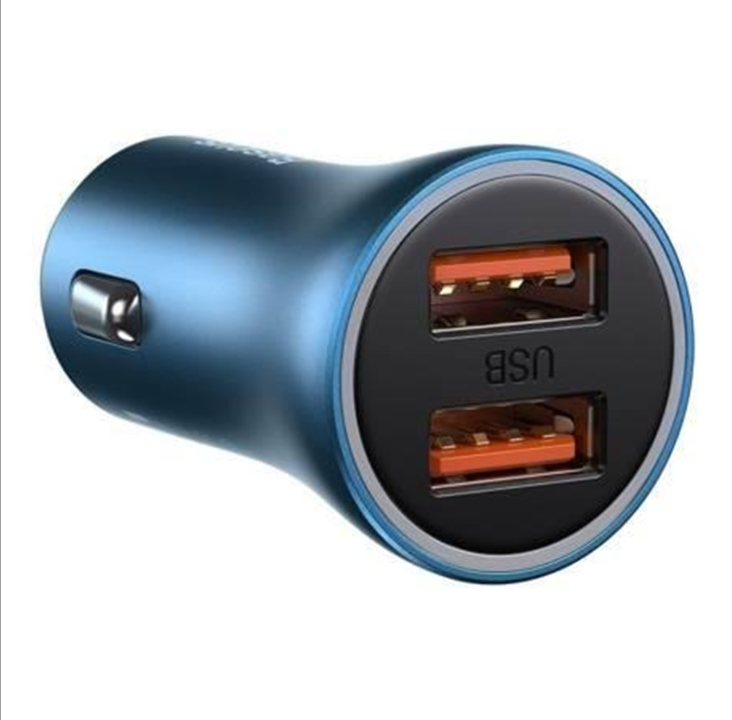 Baseus Golden Contactor Pro car charger 2x USB 40W (blue)