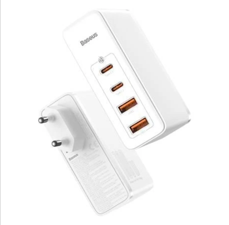 倍思 旅行充电器 GaN2 Pro Quick 2x USB + 2x USB-C 100W EU（白色）