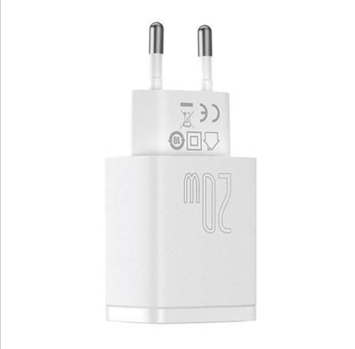 Baseus Compact Quick Charger USB USB-C 20W (white)