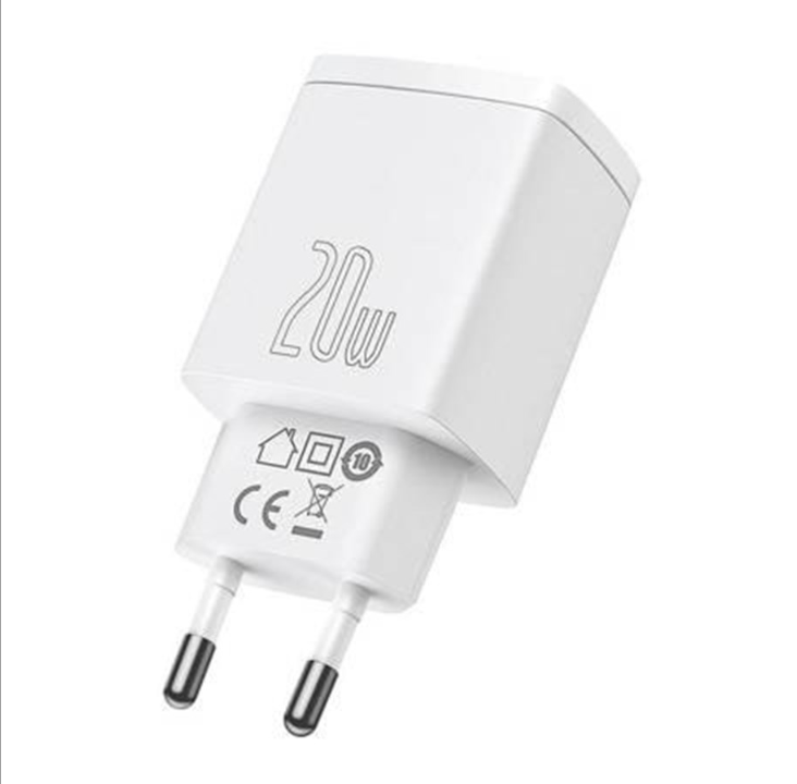 Baseus Compact Quick Charger USB USB-C 20W (white)