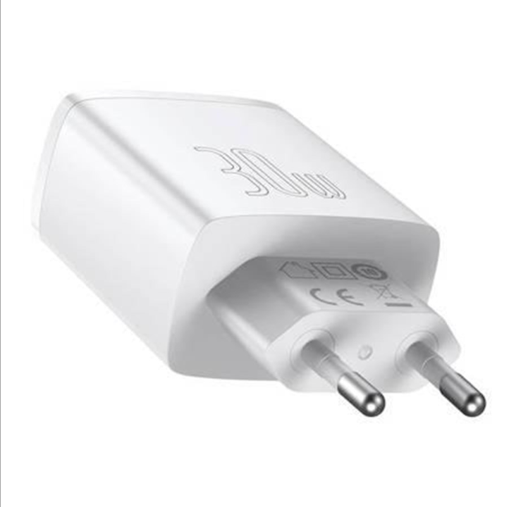 Baseus Compact Quick Charger 2xUSB USB-C PD 3A