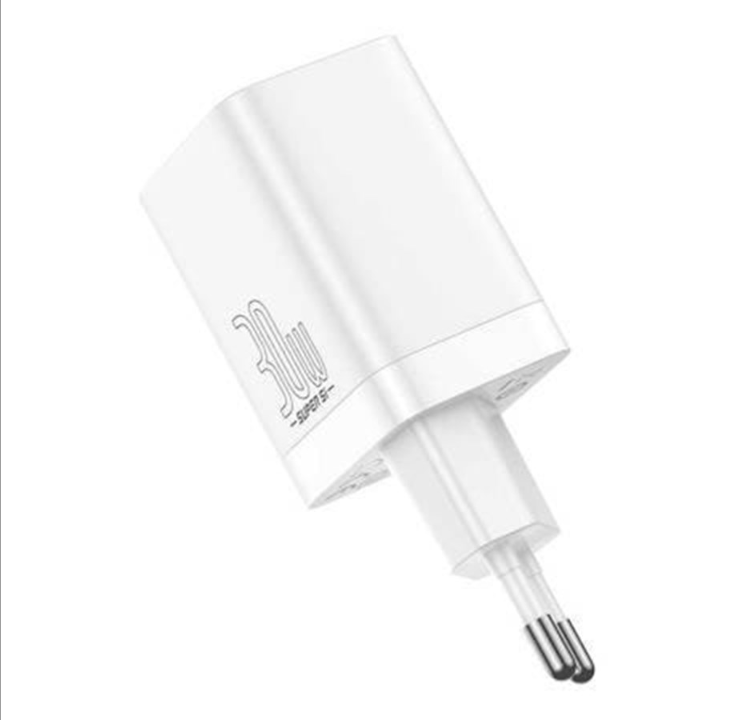 Baseus Super Si Pro Quick Charger USB + USB-C 30W (white)