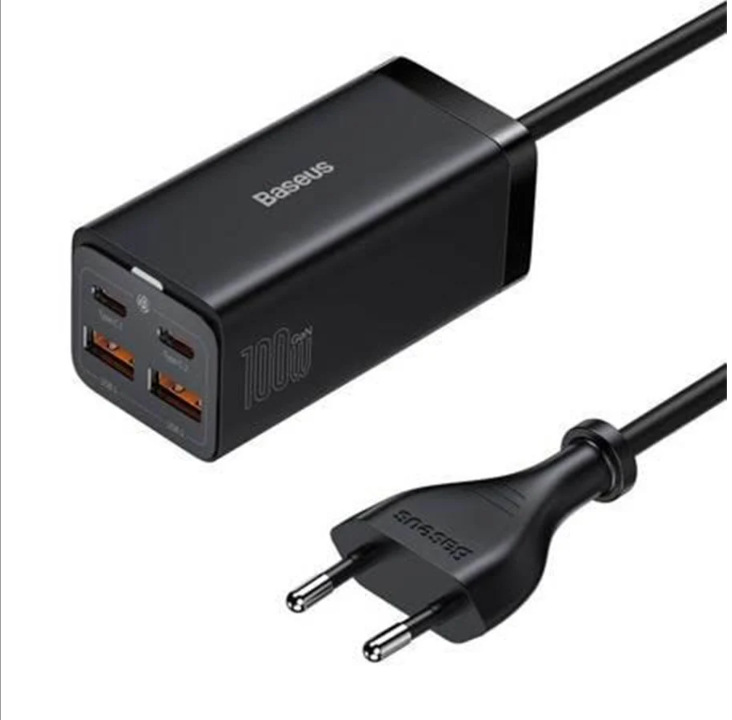 Baseus GaN3 Pro wall charger 2xUSB-C + 2xUSB 100W (black)