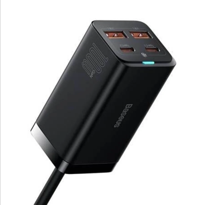 Baseus GaN3 Pro wall charger 2xUSB-C + 2xUSB 100W (black)