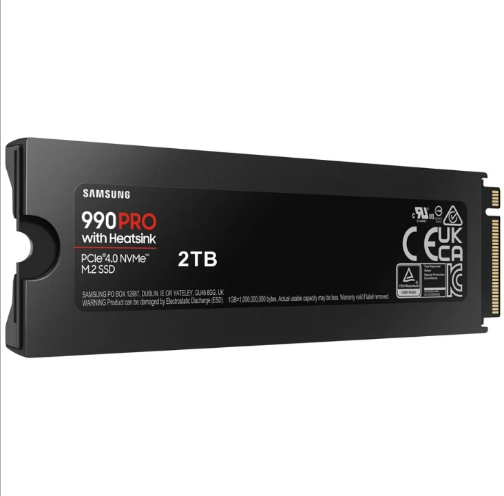 Samsung 990 Pro SSD - 4 تيرابايت - مزود بموزع للحرارة - M.2 2280 - PCIe 4.0