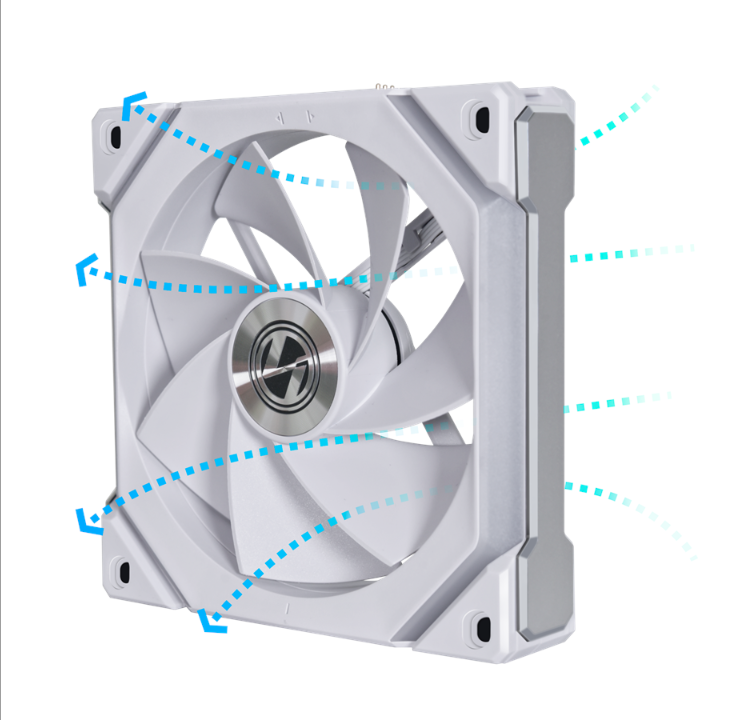 Lian Li UNI FAN SL V2 Reverse 120 - White - Chassis fan - 120mm - White with RGB light