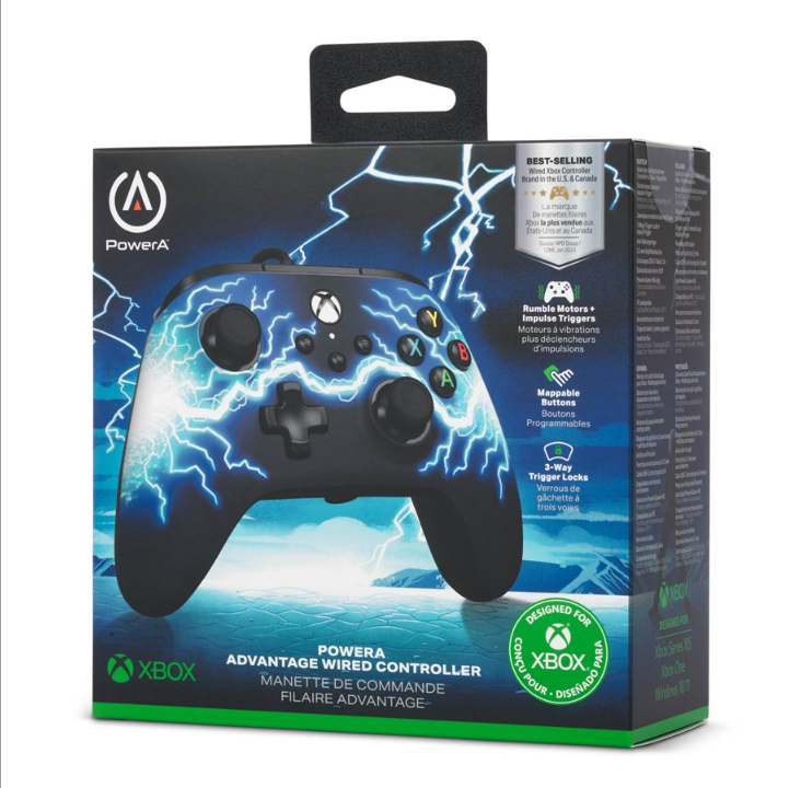 PowerA Advantage wired controller for Xbox Series X|S - Arc Lightning - Gamepad - Microsoft Xbox Series S