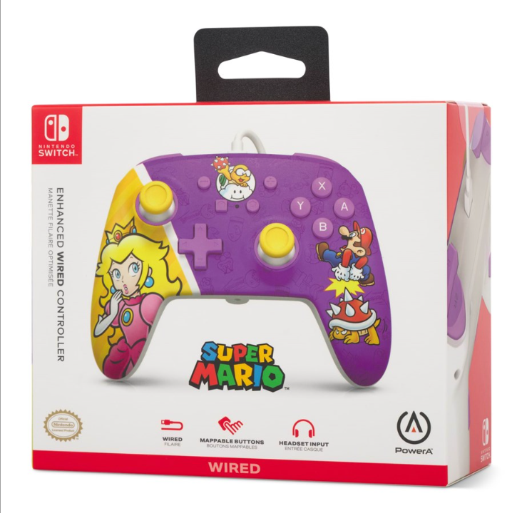 PowerA Enhanced Wired Controller for Nintendo Switch Princess Peach Battle - Accessories for game console - Nintendo Switch