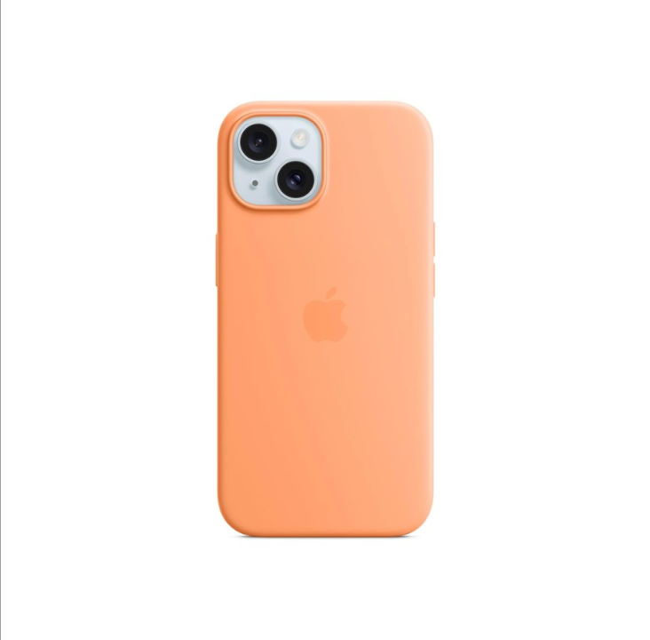 Apple iPhone 15 Silicone Case with MagSafe - Orange Sorbet