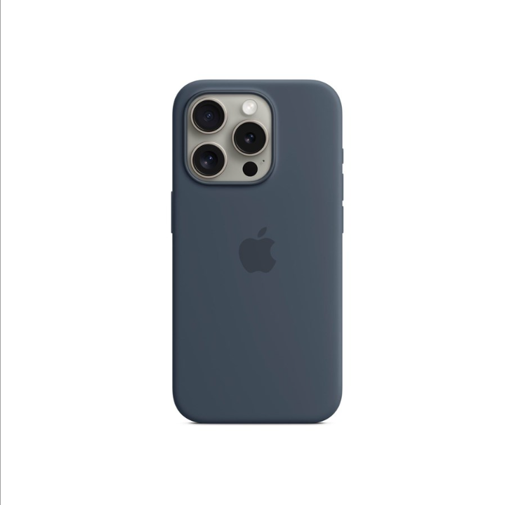 Apple iPhone 15 Pro Silicone Case with MagSafe - Storm Blue