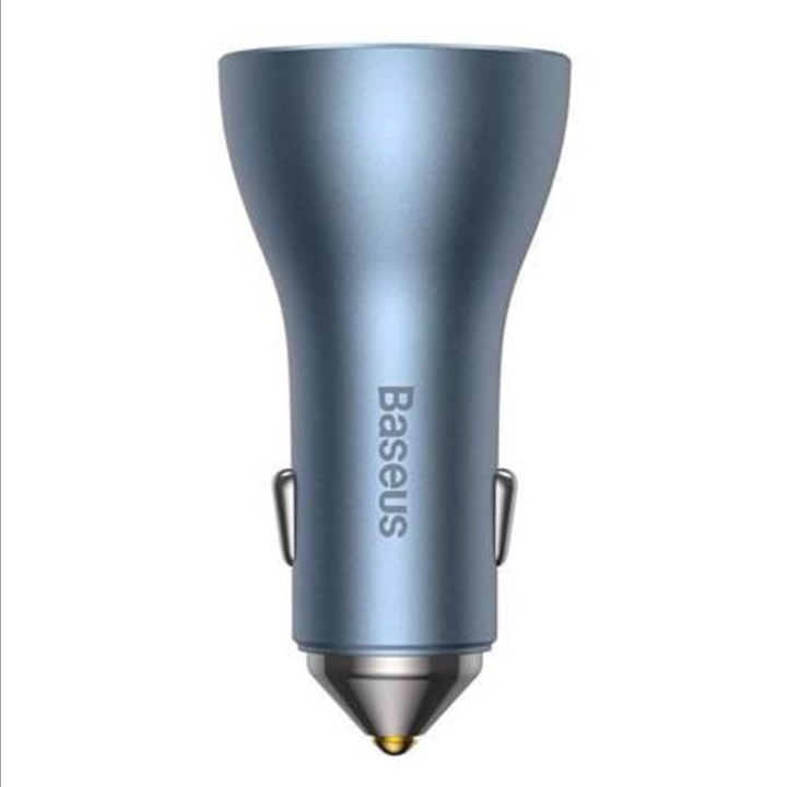 Baseus Car charger Golden Contactor Pro 2x USB-C 1x USB 65W (blue)