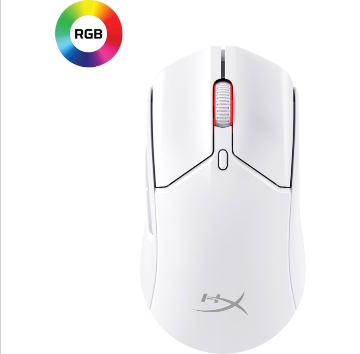 HyperX Pulsefire Haste 2 Wireless - White - Mouse - Optic - 6 buttons - White