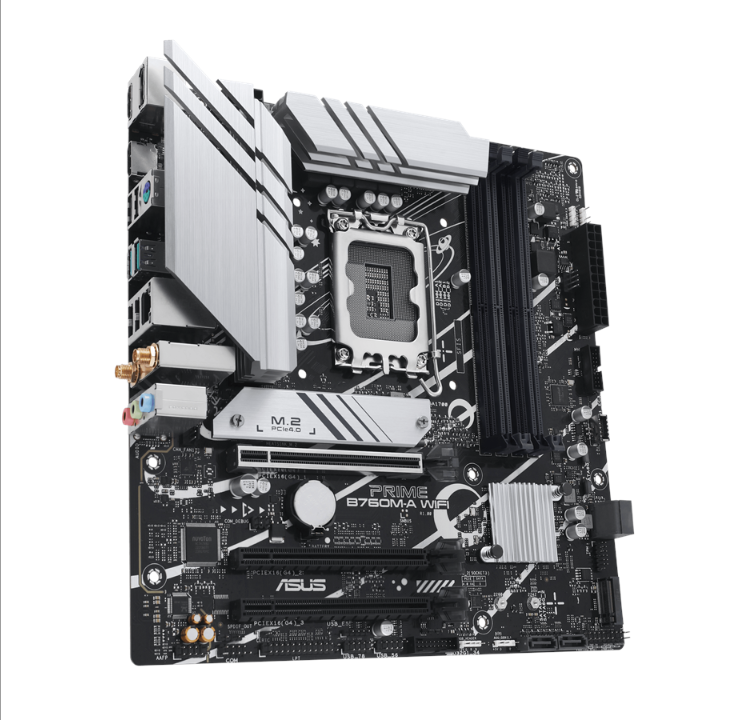 ASUS PRIME B760M-A WIFI (V2) Motherboard - Intel B760 - Intel LGA1700 socket - DDR5 RAM - Micro-ATX
