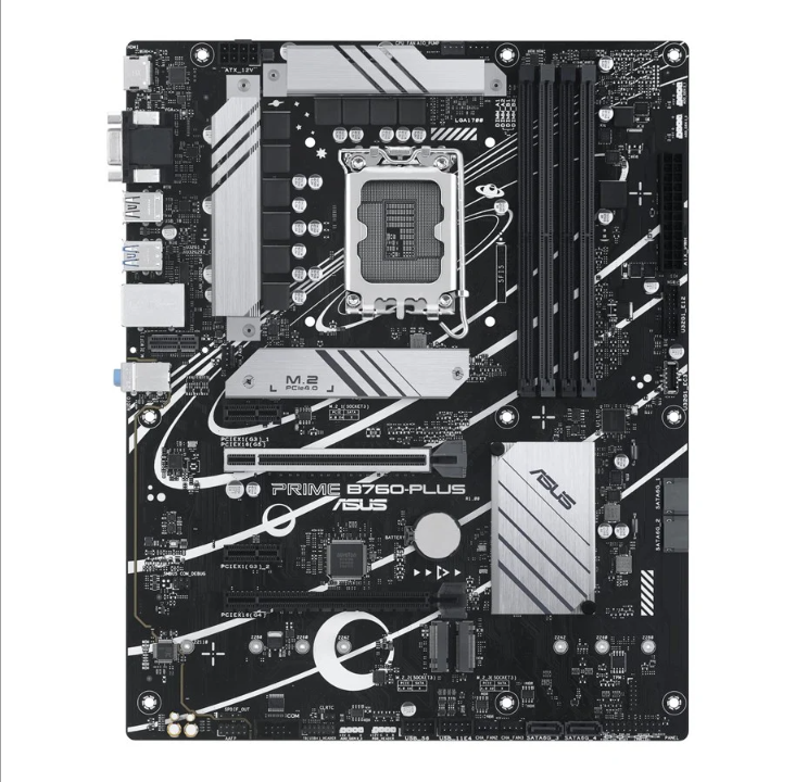 ASUS PRIME B760-PLUS (V2) Motherboard - Intel B760 - Intel LGA1700 socket - DDR5 RAM - ATX