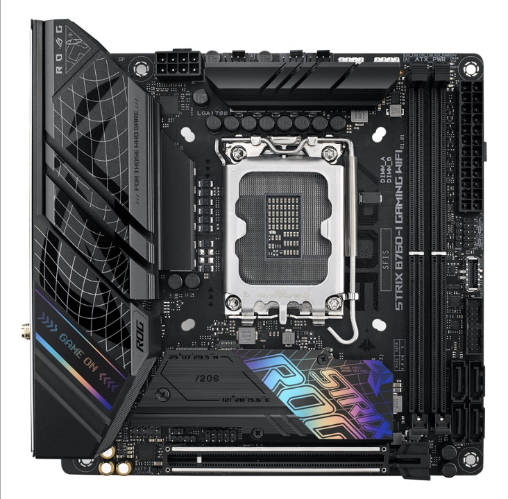 ASUS ROG STRIX B760-I GAMING WIFI (V2) Motherboard - Intel B760 - Intel LGA1700 socket - DDR5 RAM - Mini-ITX