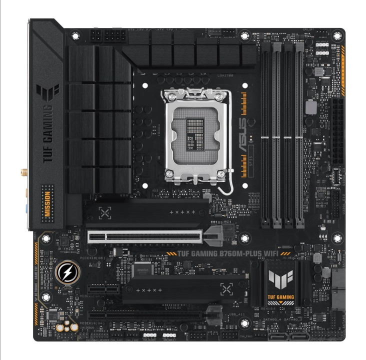 ASUS TUF GAMING B760M-PLUS (V2) Motherboard - Intel B760 - Intel LGA1700 socket - DDR5 RAM - Micro-ATX