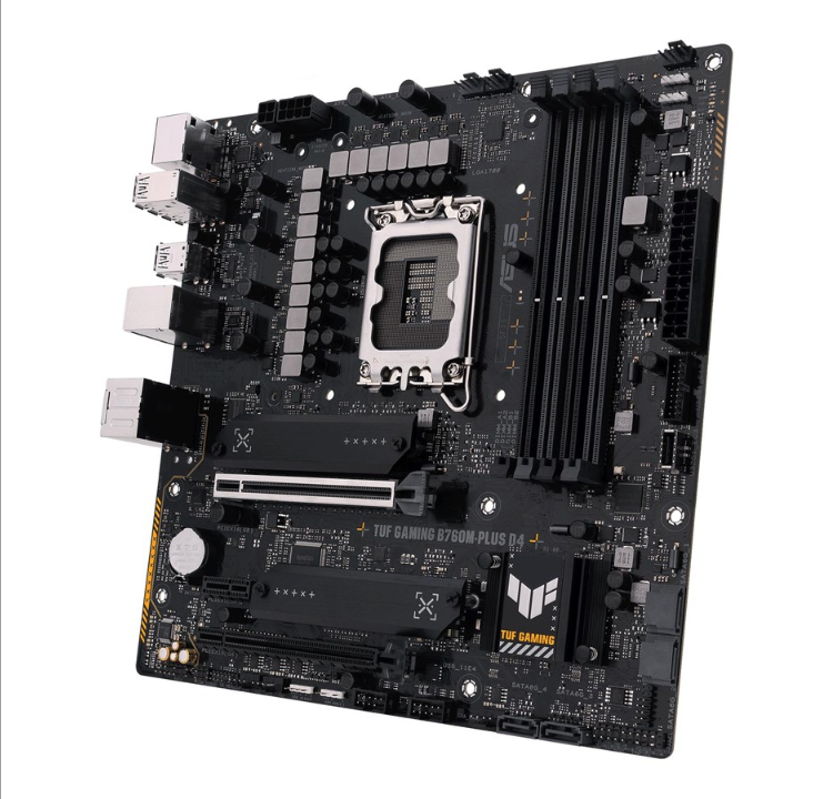 اللوحة الأم ASUS TUF GAMING B760M-PLUS D4 (V2) - Intel B760 - مقبس Intel LGA1700 - ذاكرة الوصول العشوائي DDR4 - Micro-ATX