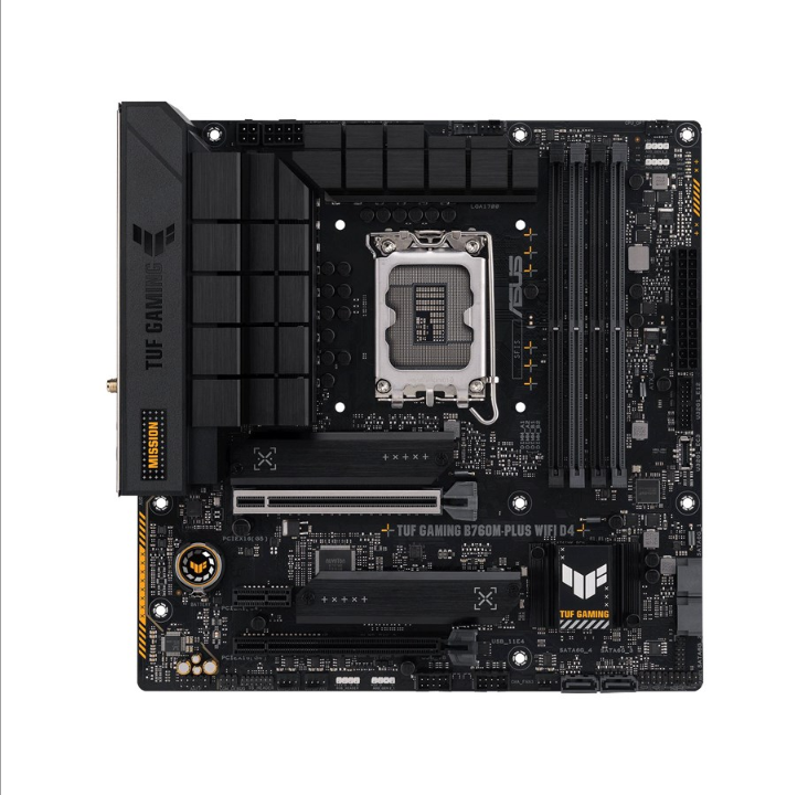 ASUS TUF GAMING B760M-PLUS WIFI D4 (V2) Motherboard - Intel B760 - Intel LGA1700 socket - DDR4 RAM - Micro-ATX