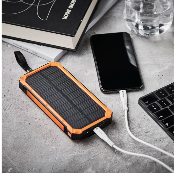 Lippa 10.000 mAh Solar Powerbank 2 x USB-A Output PowerBank - 10000 mAh