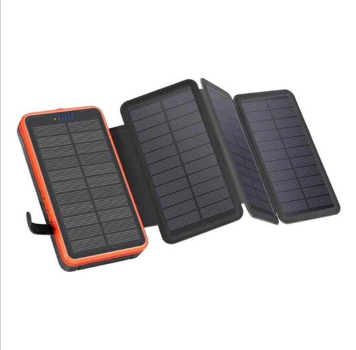 Lippa 20.000 mAh Solar Powerbank 1 x USB-C PD & 3 x USB-A Output PowerBank - 20000 Ah