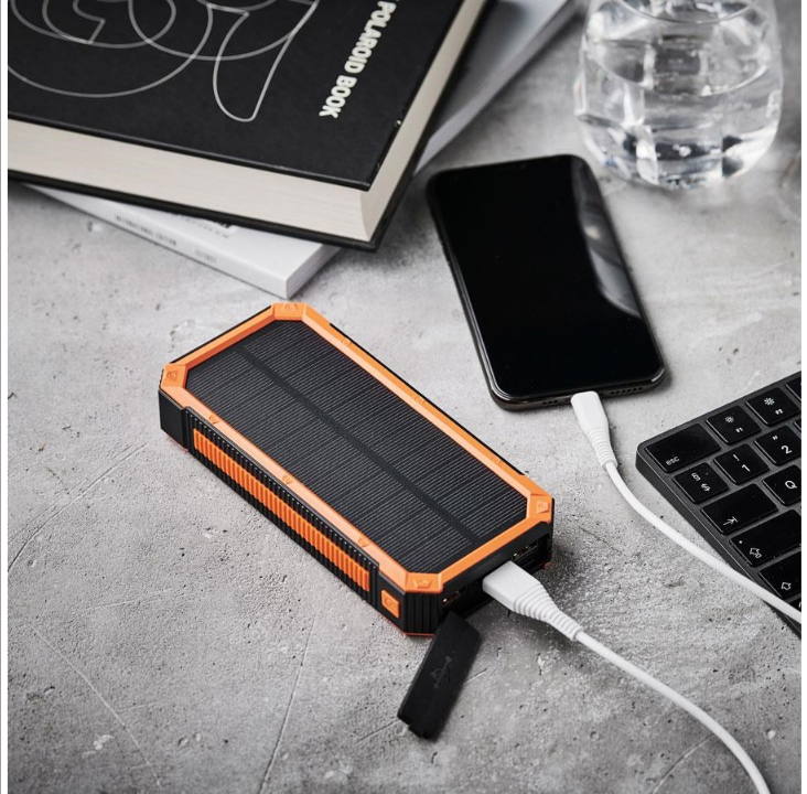 Lippa 20.000 mAh Solar Powerbank 1 x USB-C PD & 3 x USB-A Output PowerBank - 20000 Ah