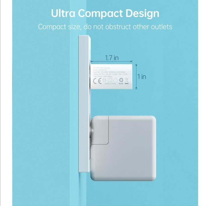 Lippa 20W USB-C PD Wall Charger - White