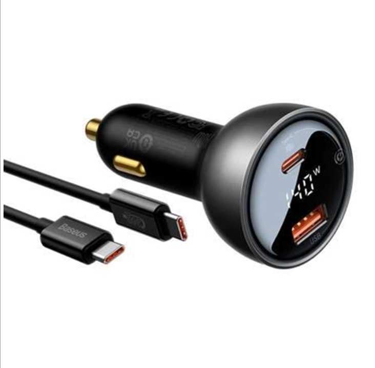 Baseus Car charger Superme USB USB-C 140W (black)