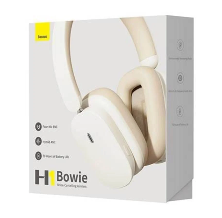 Baseus Bowie H1 Wireless headphones Bluetooth 5.2 ANC (white)