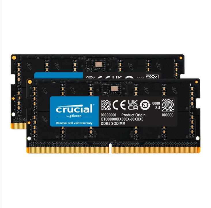 Crucial - DDR5 - مجموعة - 96 جيجابايت: 2 × 48 جيجابايت - SO-DIMM 262-pin - 5600 ميجاهرتز / PC5-44800