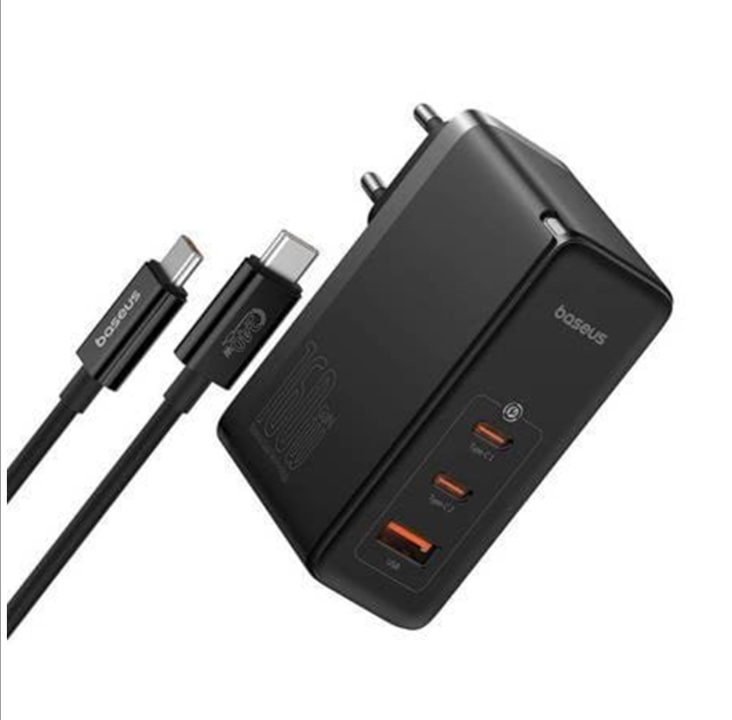 Baseus Wall charger GaN5 Pro 2xUSB-C + USB 160W (black)