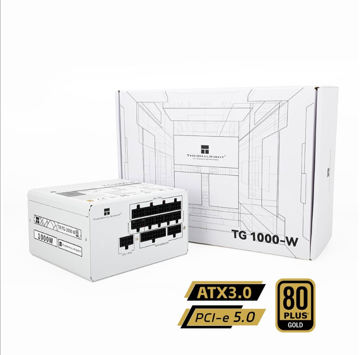 Thermalright TG (modular) White - power supply - 1000 Watt - 120 mm - 80 Plus Gold certificate