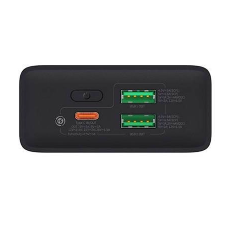 Baseus Powerbank Adaman 2 20000mAh 30W 3xUSB USB-C (black) PowerBank - Svart - 20000 mAh