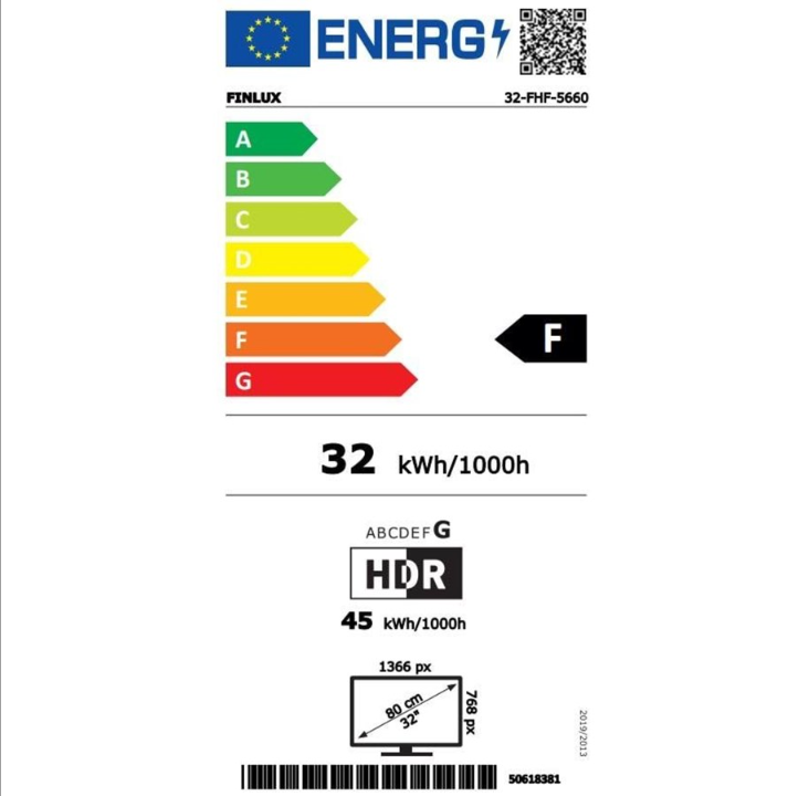 FINLUX 32" TV 32FHF5660 LED 720p