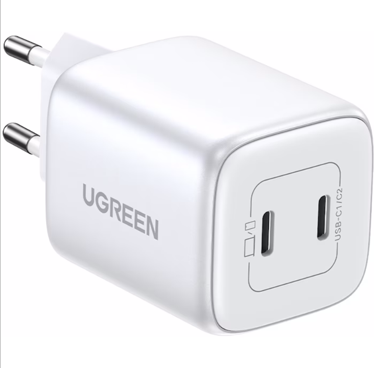 UGREEN Nexode GaN 45W Dual USB-C PD Charger - White