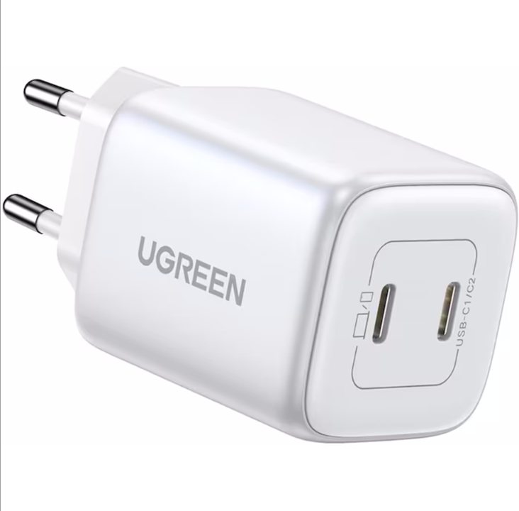 UGREEN Nexode GaN 45W Dual USB-C PD Charger - White