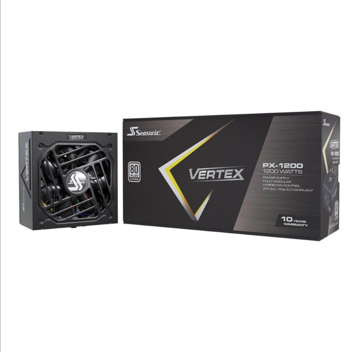 Seasonic Vertex PX 1200 ATX 3.0 power supply - 1200 Watt - 135 mm - 80 Plus Platinum certificate