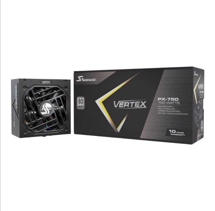 海韵 Vertex PX 750 ATX 3.0 电源 - 750 瓦 - 135 毫米 - 80 Plus 白金证书