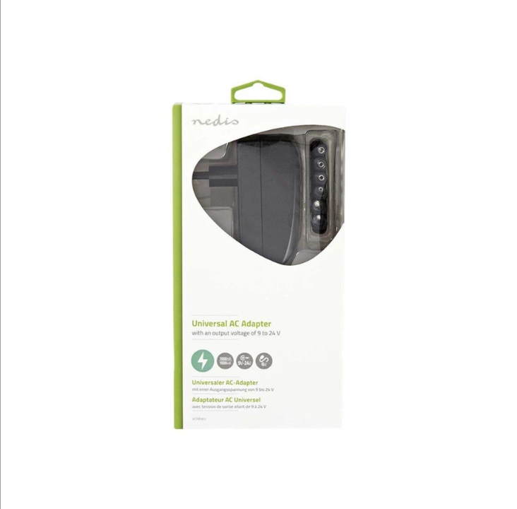 Nedis Universal AC Power Adapter - 24 W | 9 - 24 V DC | 1.80 m | 1.0 A - 1.5 A A | 6 plug(s)