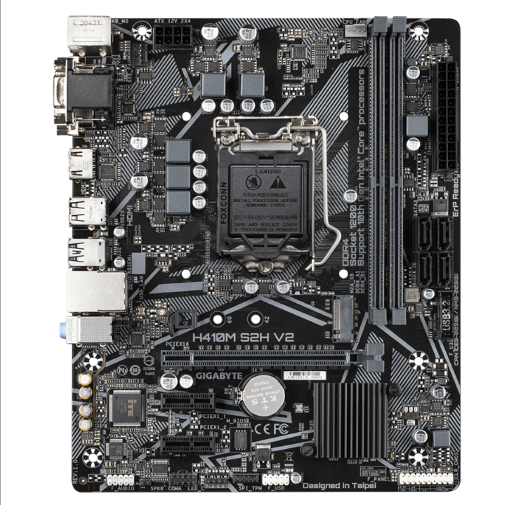 GIGABYTE H410M S2H V2 Motherboard - Intel H470 - Intel LGA1200 socket - DDR4 RAM - Micro-ATX