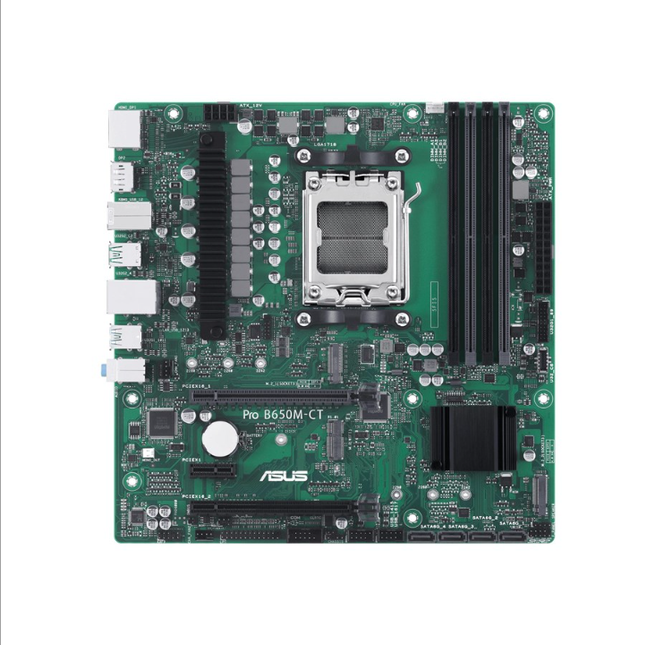 اللوحة الأم ASUS PRO B650M-CT-CSM - AMD B650 - مقبس AMD AM5 - ذاكرة الوصول العشوائي DDR5 - Micro-ATX